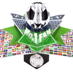 Football No.1 Fan Pop Up Greeting Card With World Cup Flags