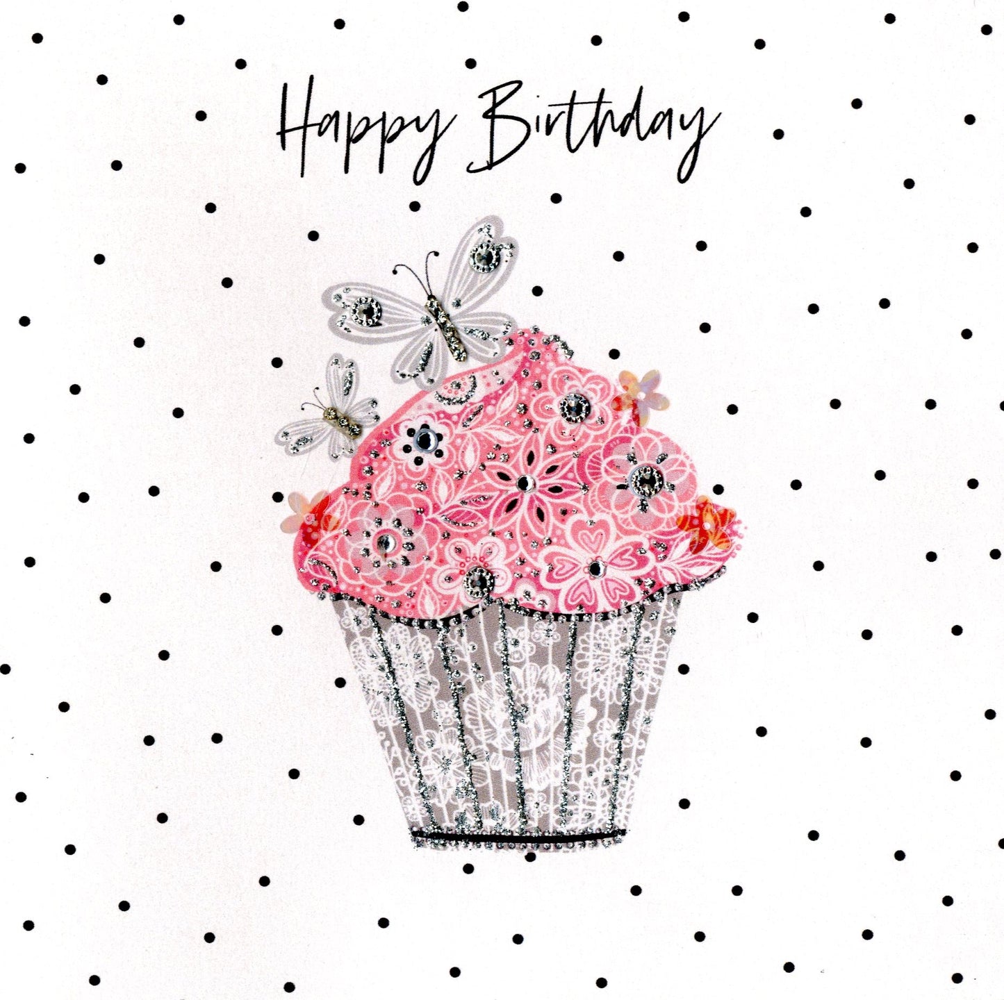 Hand-Finished Cupcake Birthday Greeting Card