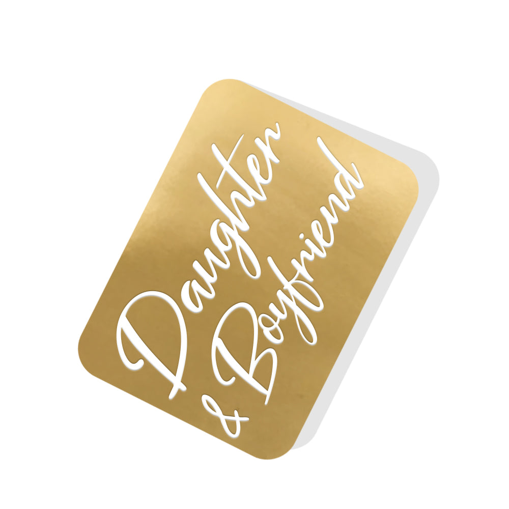 Daughter & Boyfriend Gold Tag