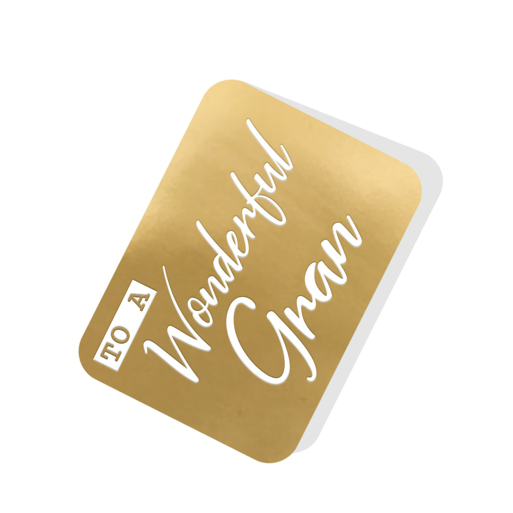 To a Wonderful Gran Gold Tag