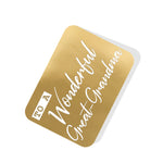 To a Wonderful Great-Grandma Gold Tag