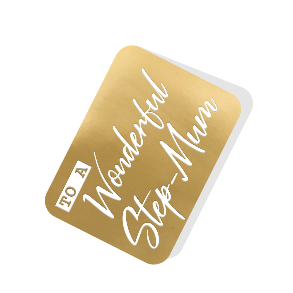 To a Wonderful Step-Mum Gold Tag