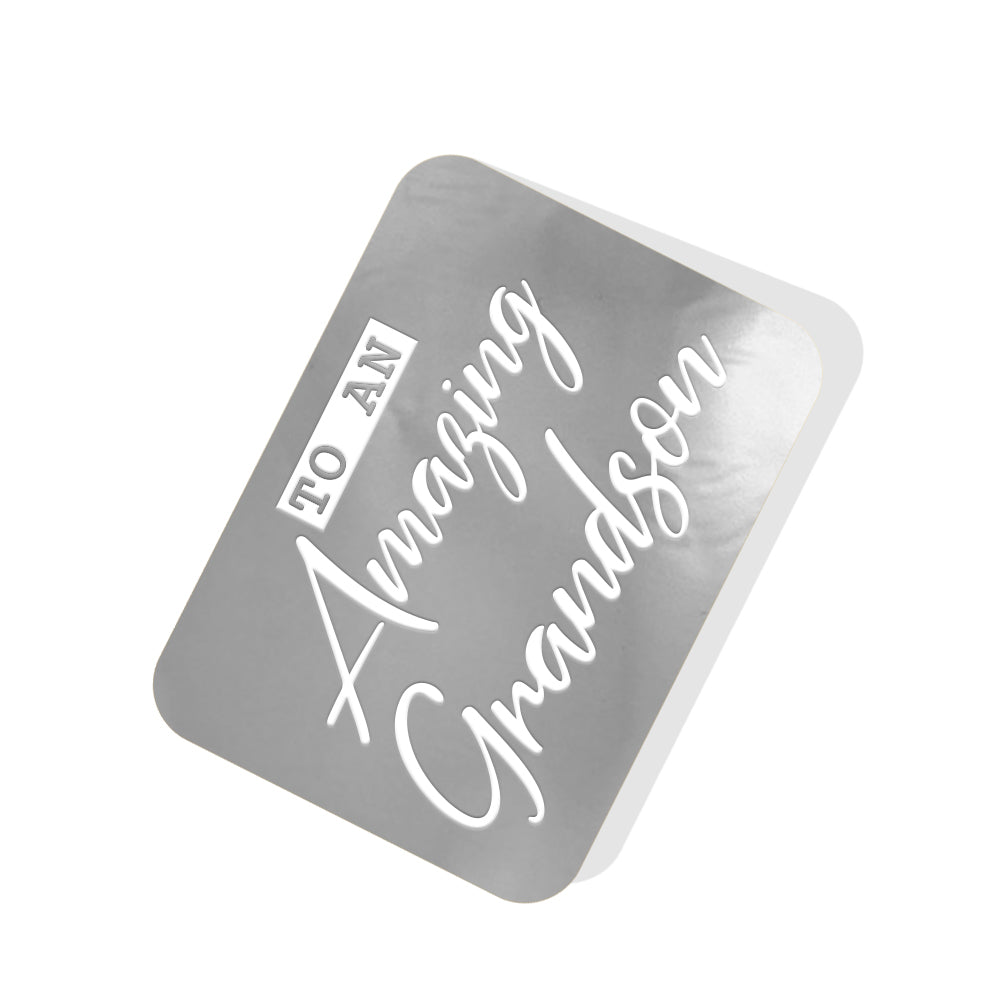 To an Amazing Grandson Silver Tag