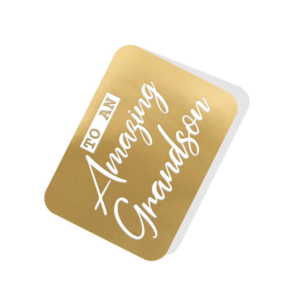 To an Amazing Grandson Gold Tag