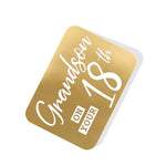 Grandson on your 18th Gold Tag