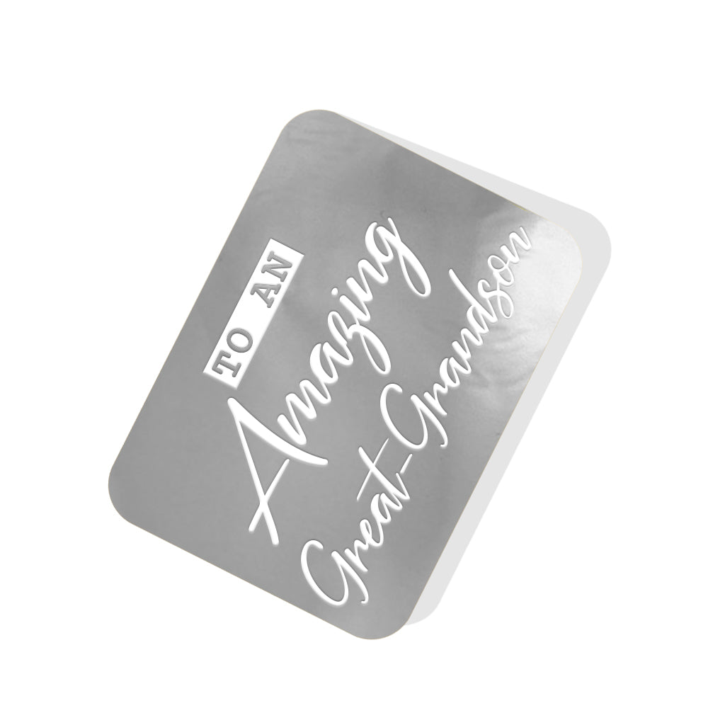 To an Amazing Great-Grandson Silver Tag