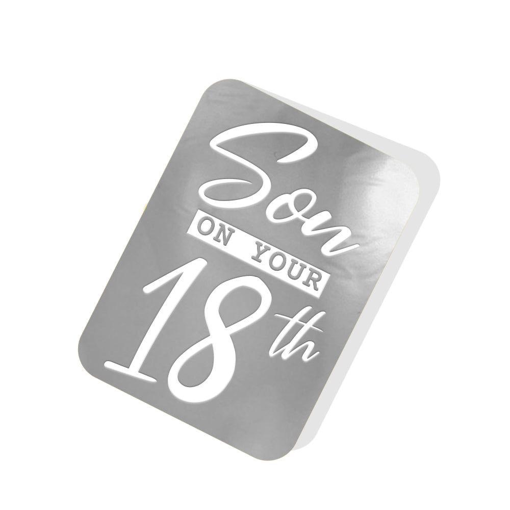Son on your 18th Silver Tag