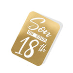 Son on your 18th Gold Tag