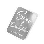 Son & Daughter-in-law Silver Tag