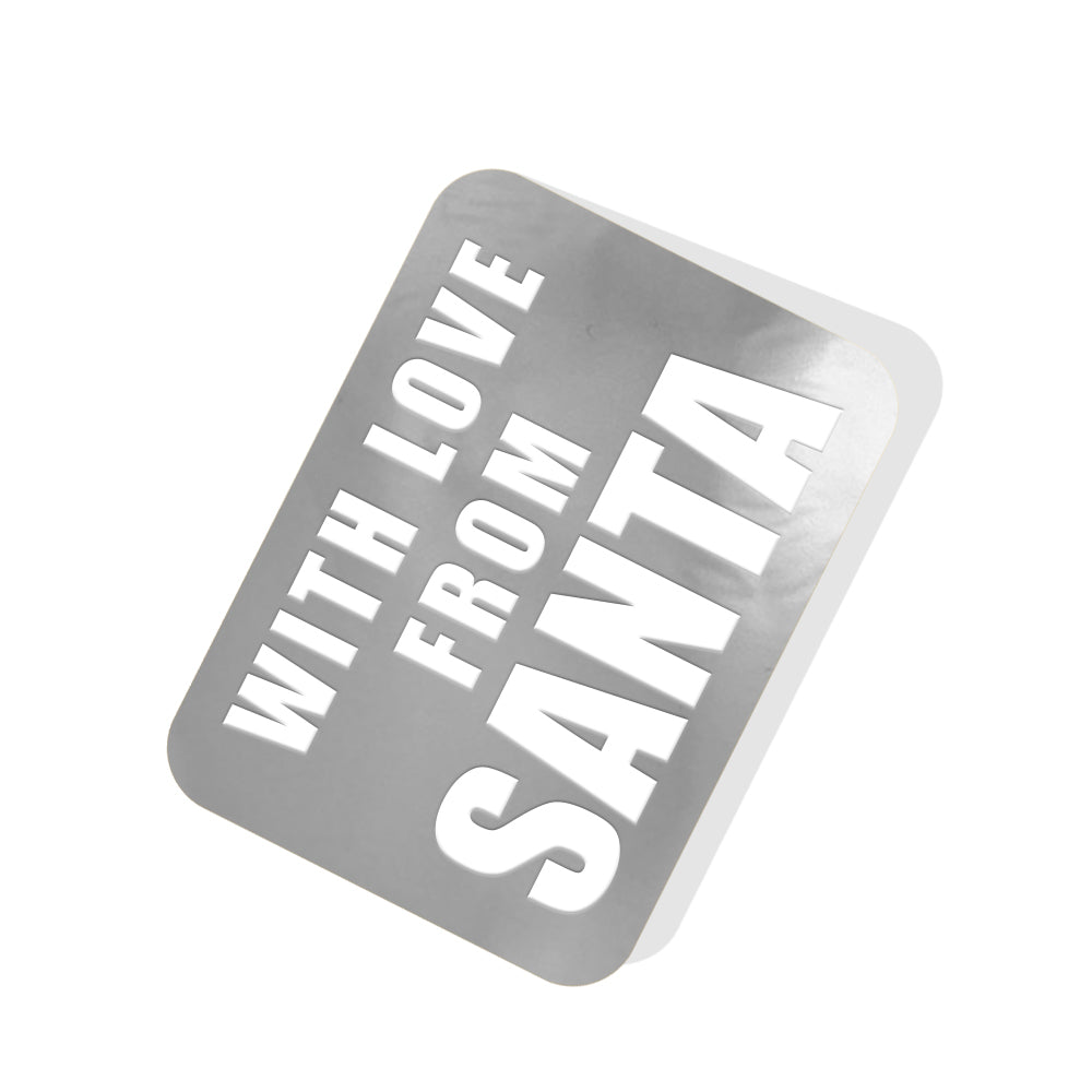 With love from Santa Silver Tag
