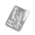 14 years together (Ivory) Silver Tag