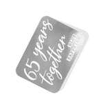 65 years together (Blue Sapphire) Silver Tag