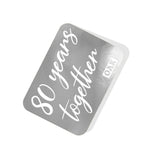 80 years together (Oak) Silver Tag