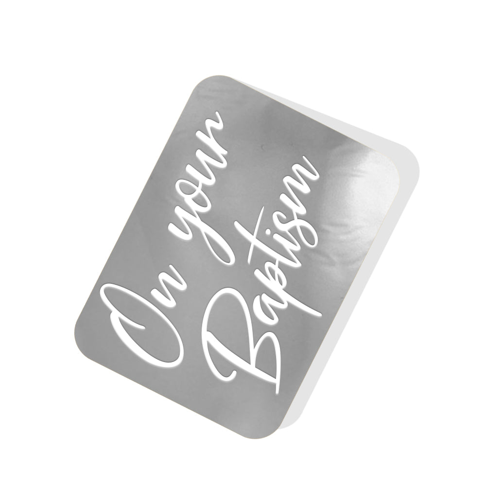 On your Baptism Silver Tag