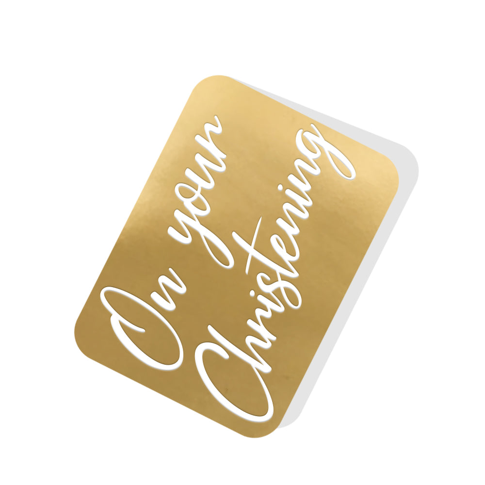 On your Christening Gold Tag