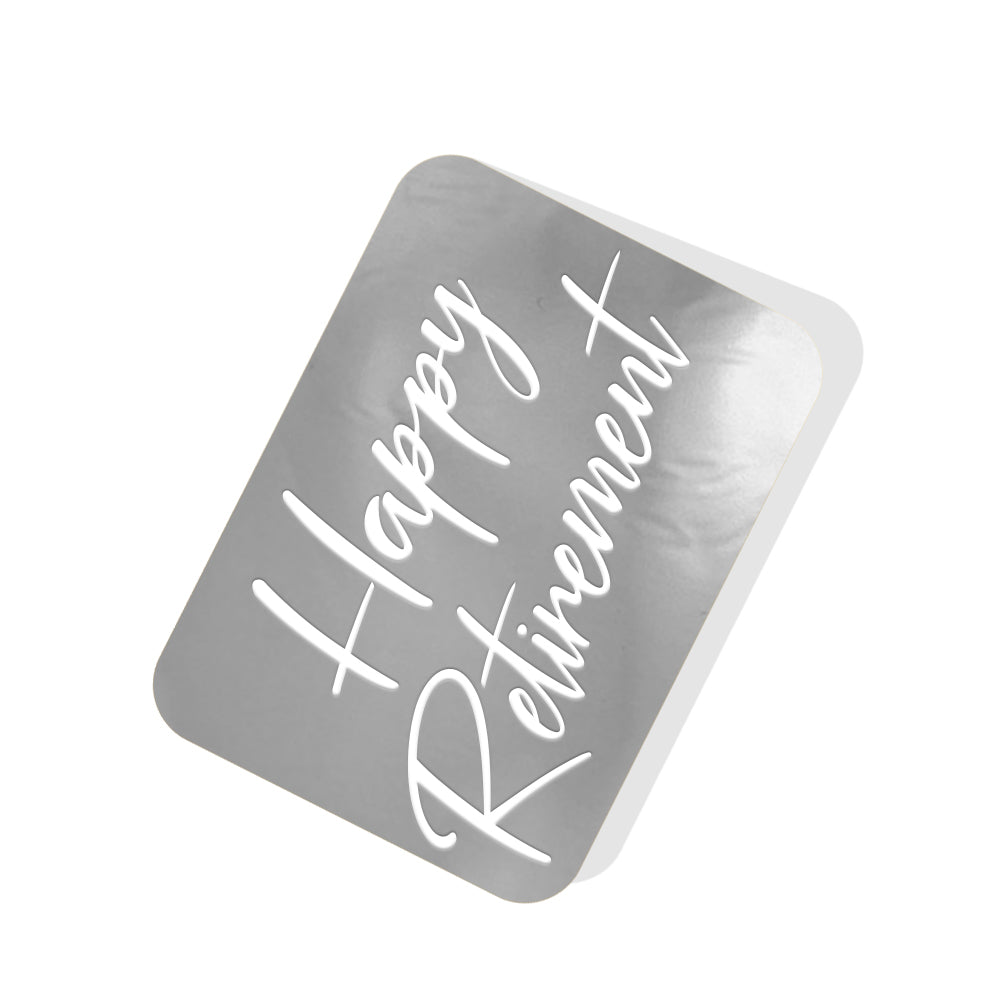 Happy Retirement Silver Tag