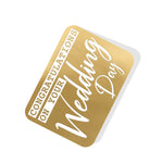 Congratulations on your Wedding Day Gold Tag