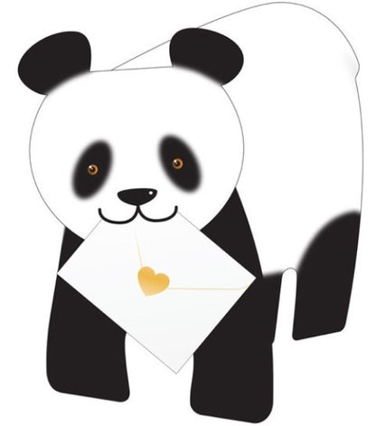 Panda 3D Special Delivery Animal Greeting Card
