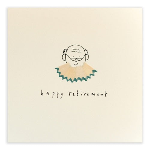 Happy Retirement Pencil Shavings Greetings Card