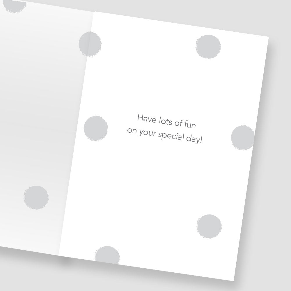 Boys 4 Today Giraffe Gold Foiled 4th Birthday Greeting Card