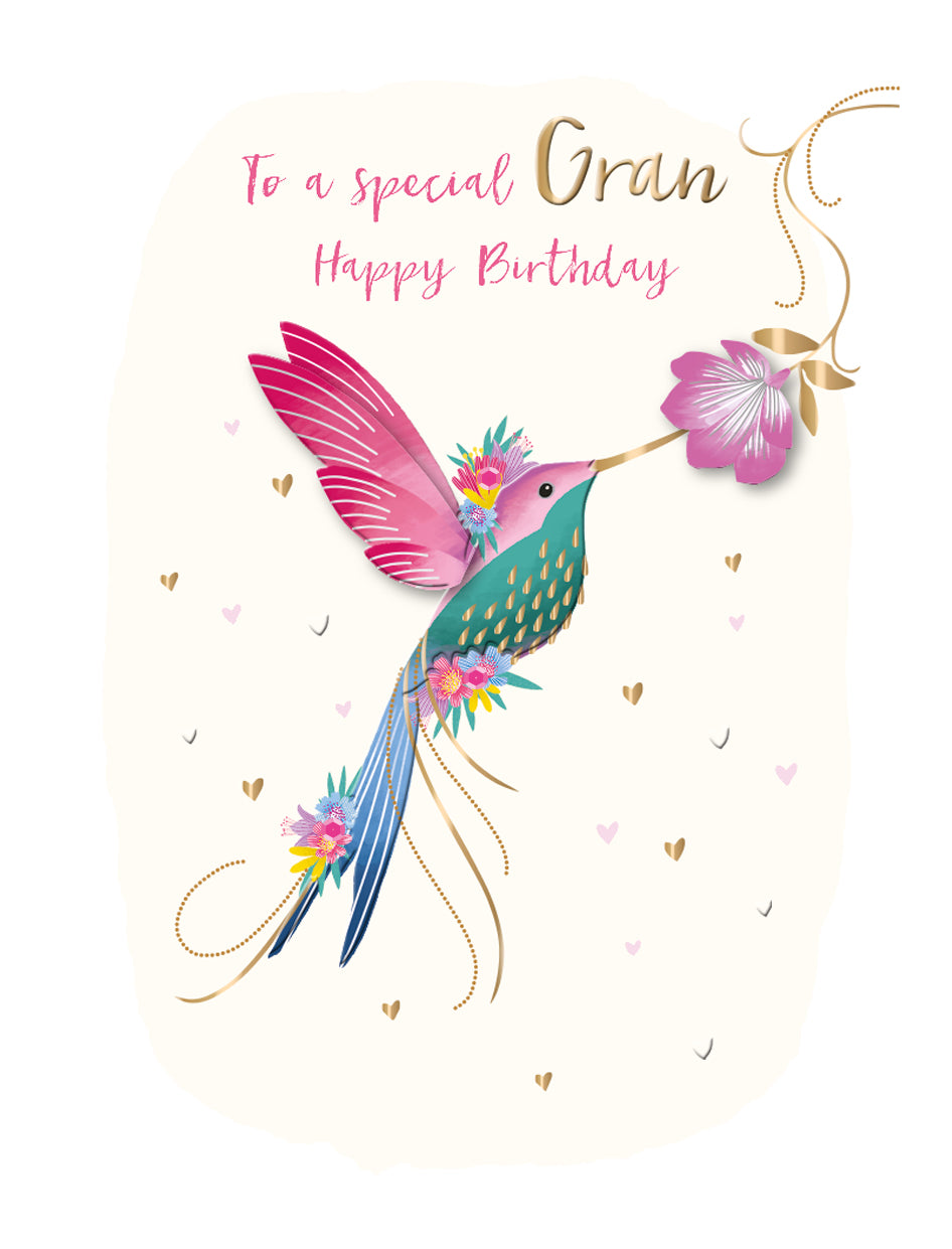 To A Special Gran Embellished Birthday Greeting Card