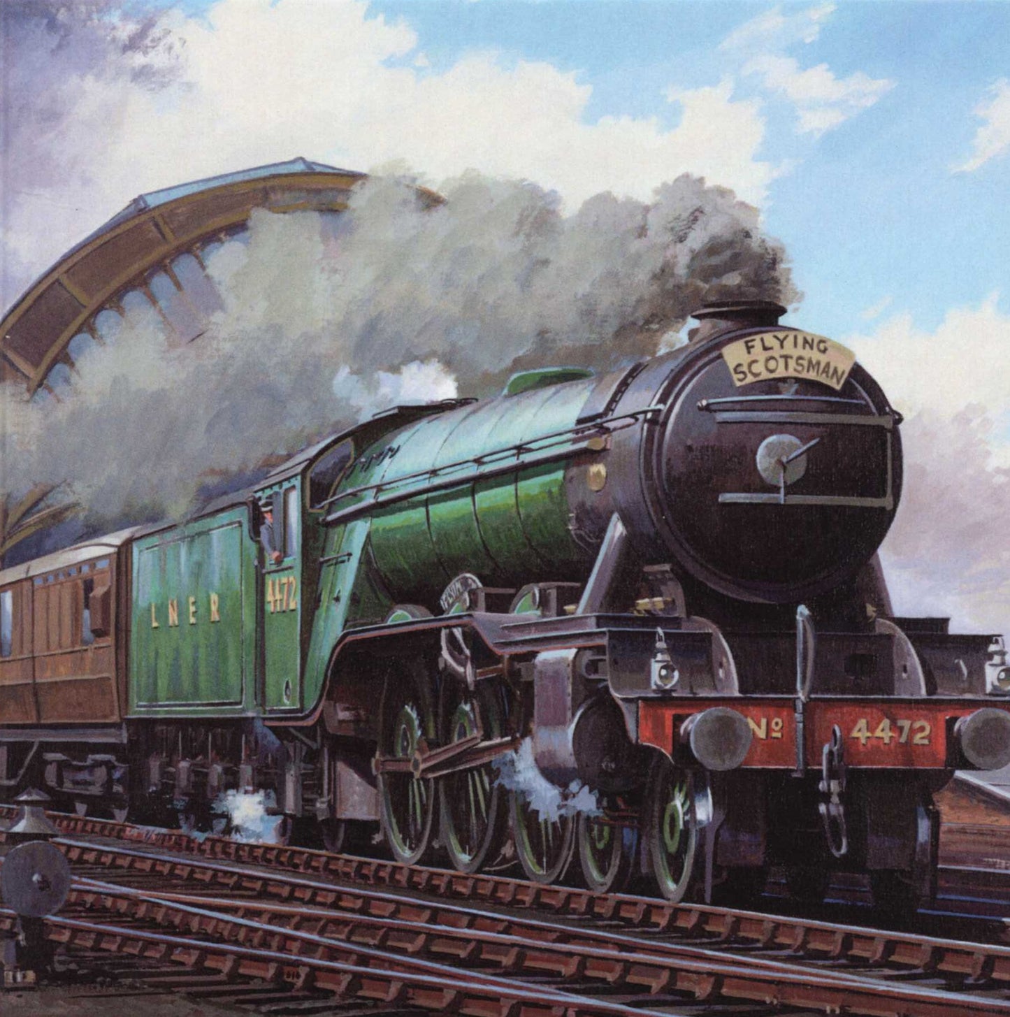 Locomotion Flying Scotsman Sound Greeting Card