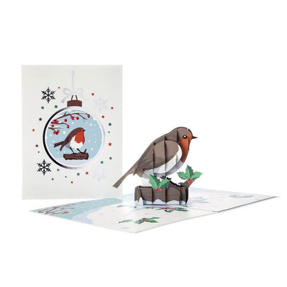 Festive Red Robin Pop Up Christmas Greeting Card