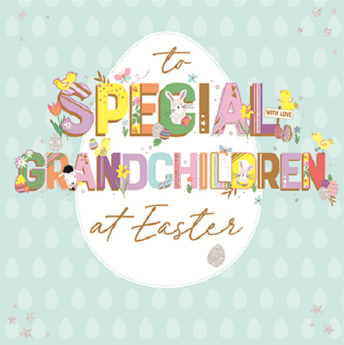 Special Grandchildren Embellished Easter Card