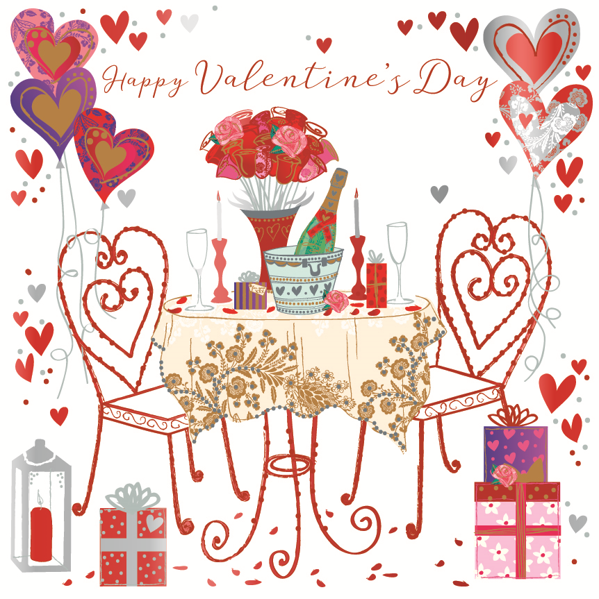 Romantic Date Happy Valentine's Day Card