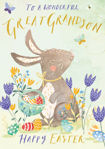 A Wonderful Great Grandson Happy Easter Card