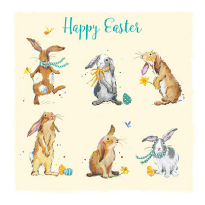 Easter Bunnies Happy Easter Foiled Easter Card