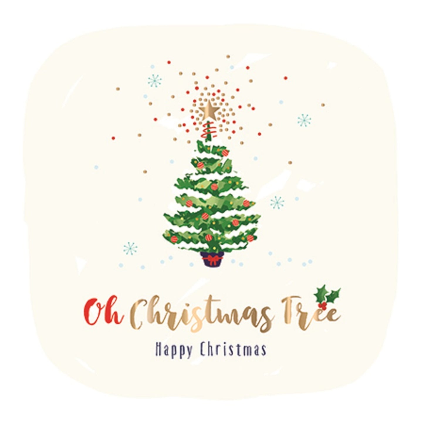 Oh Christmas Tree Embellished Christmas Greeting Card