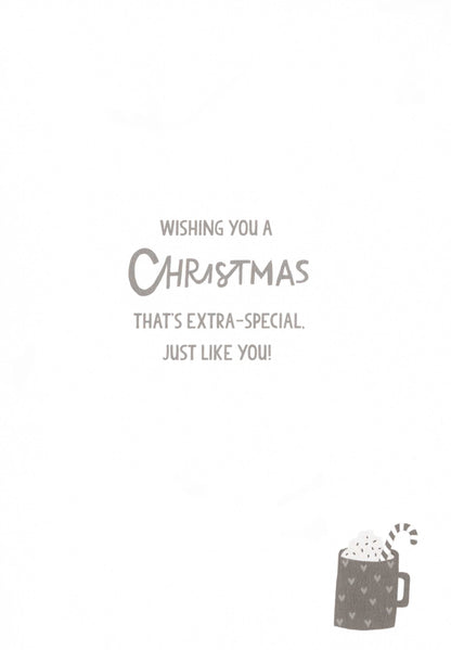To A Wonderful Godchild Fun Hand-Finished Christmas Card