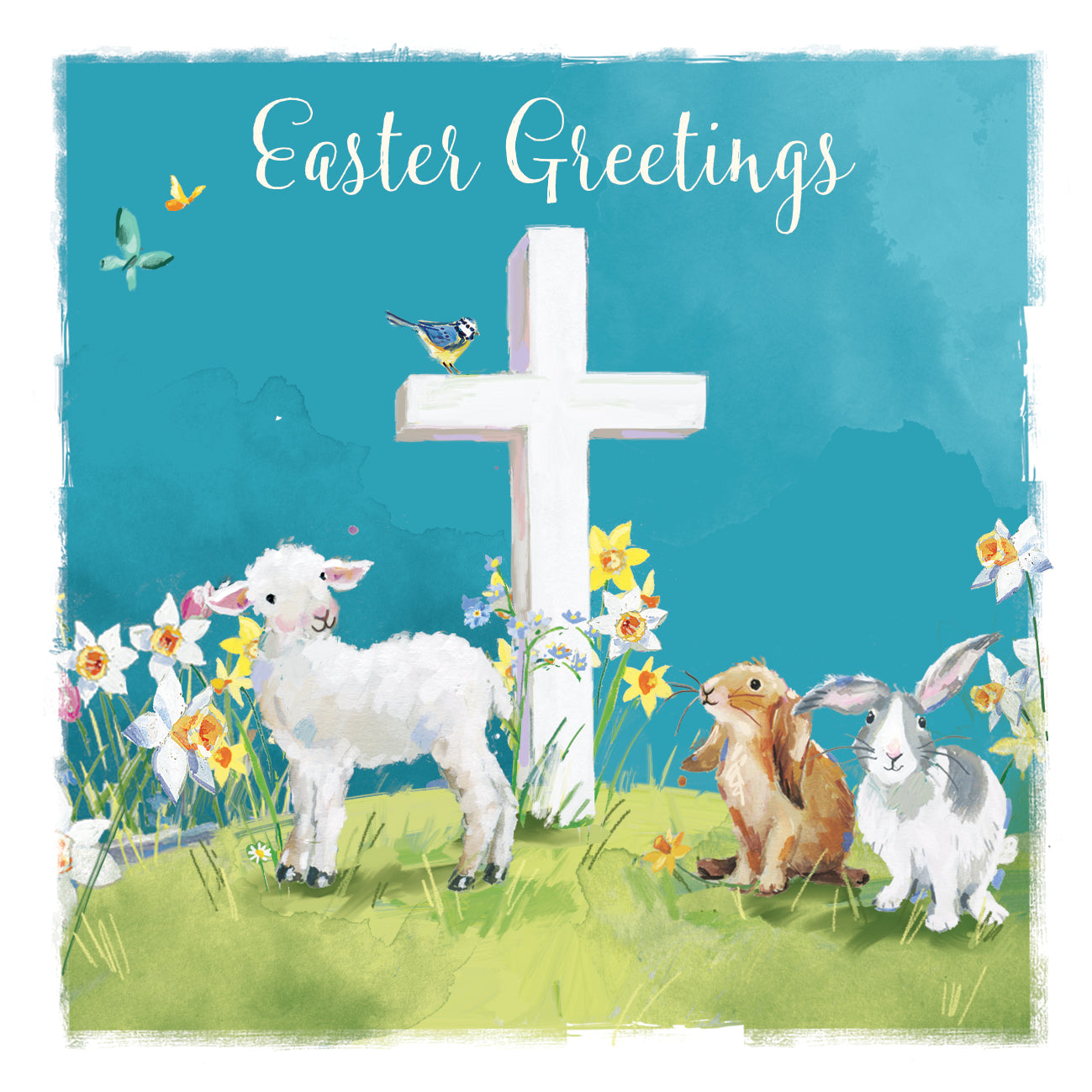 Pack of 5 Easter Cross Spring Easter Cards