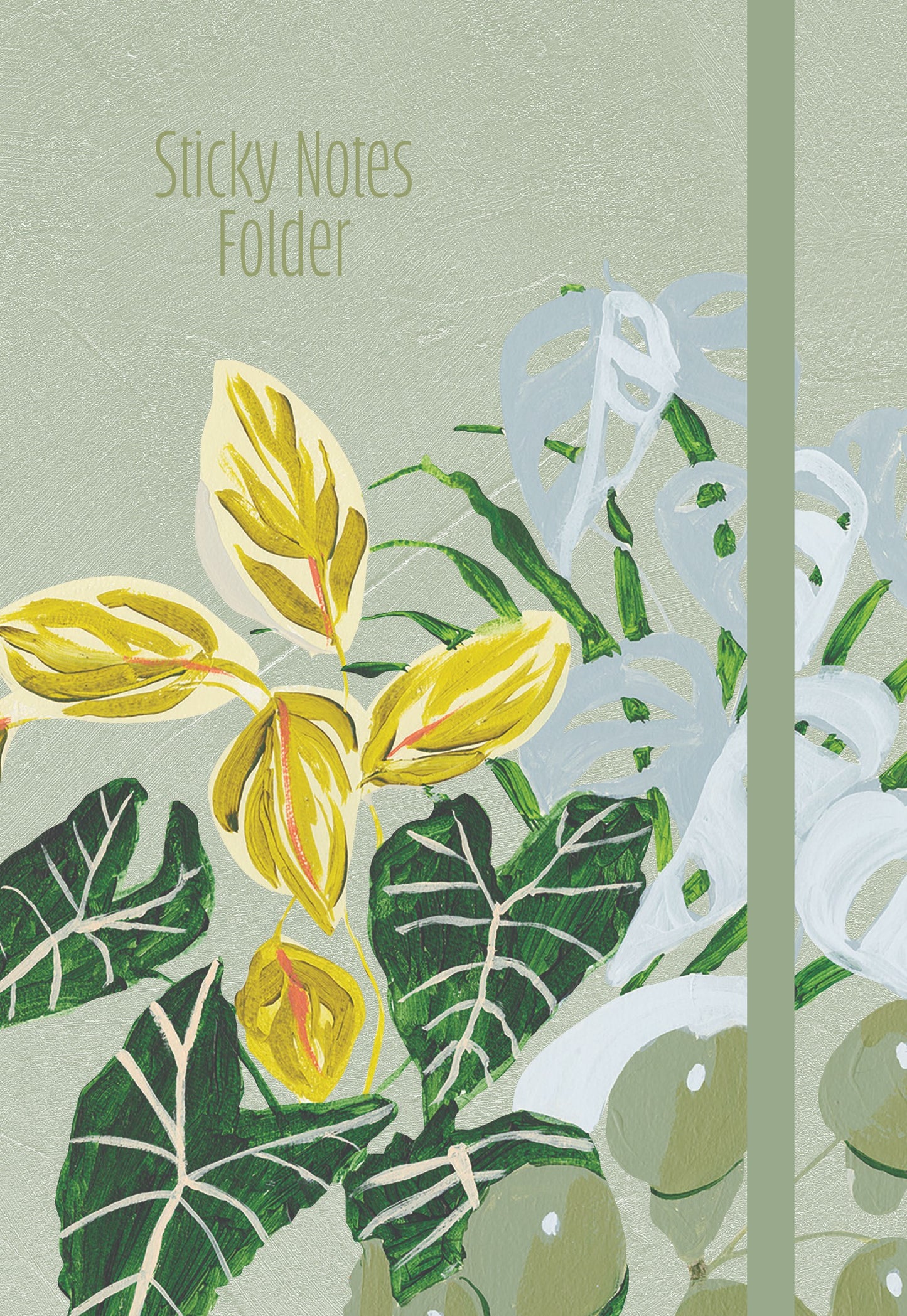 Gifted Stationery Wild Leaf Sticky Notes Folder
