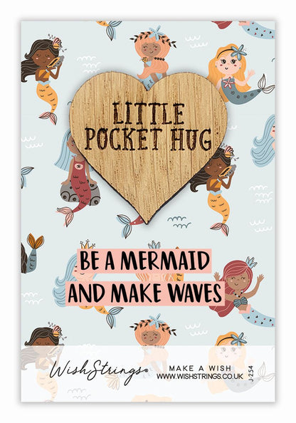 Be A Mermaid Make Waves Little Pocket Hug Wish Token