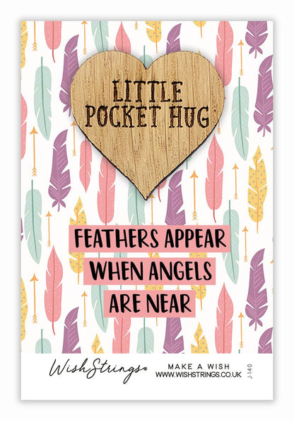 When Angels Are Near Little Pocket Hug Wish Token