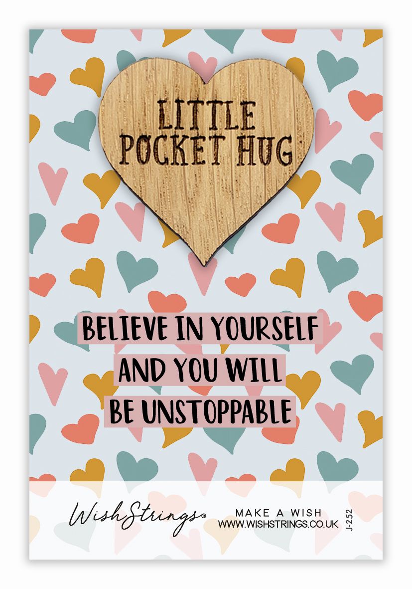 Believe In Yourself Unstoppable Little Pocket Hug Wish Token