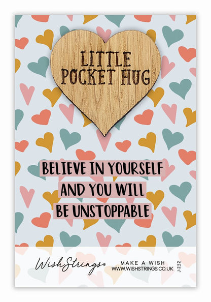 Believe In Yourself Unstoppable Little Pocket Hug Wish Token