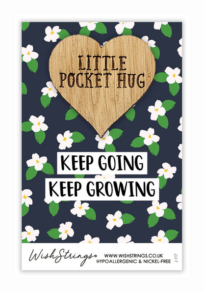 Keep Going Keep Growing Little Pocket Hug Wish Token