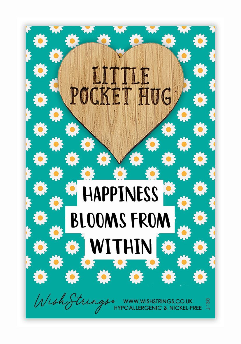 Happiness Blooms From Within Little Pocket Hug Wish Token