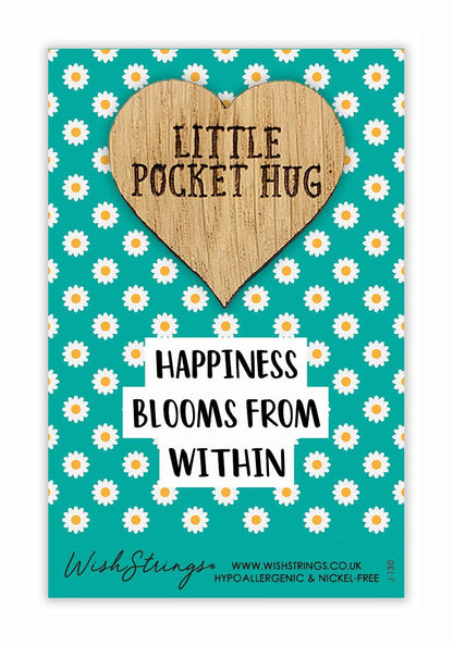 Happiness Blooms From Within Little Pocket Hug Wish Token