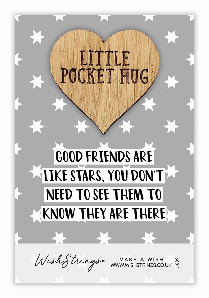 Good Friends Are Like Stars Little Pocket Hug Wish Token
