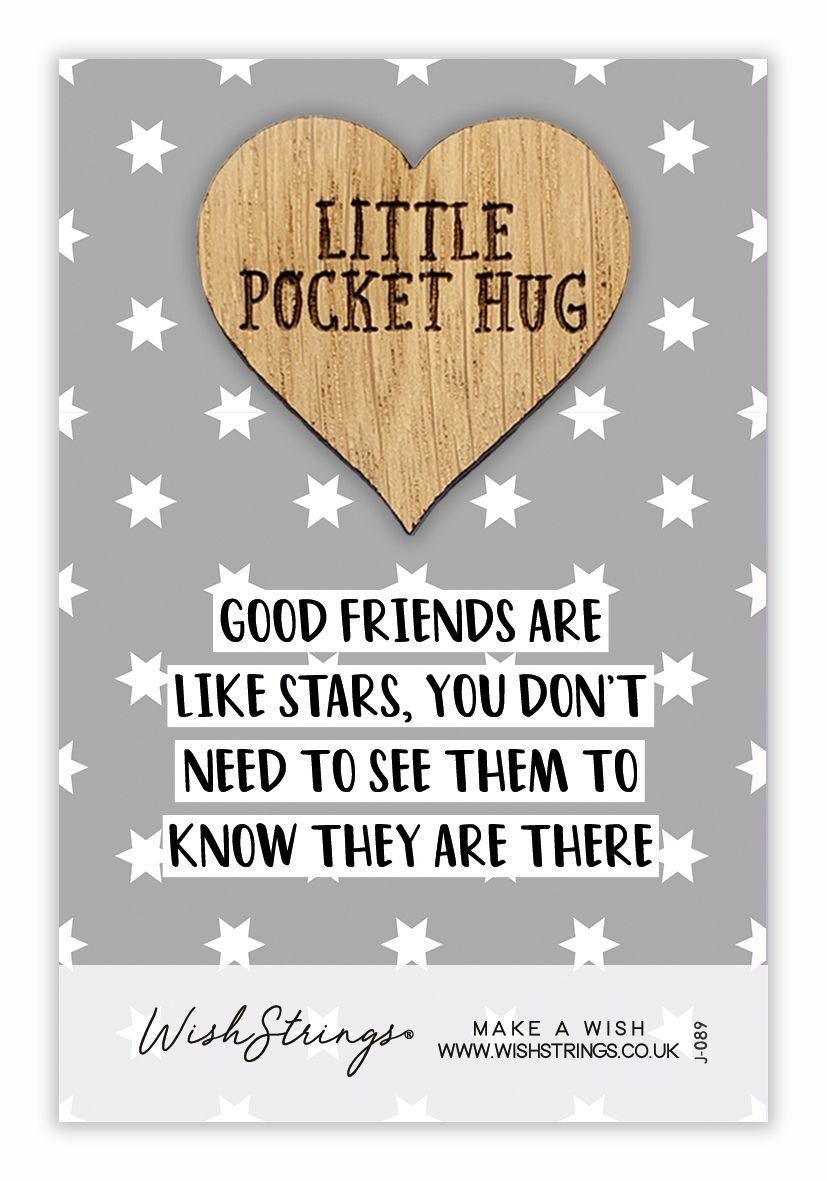 Good Friends Are Like Stars Little Pocket Hug Wish Token