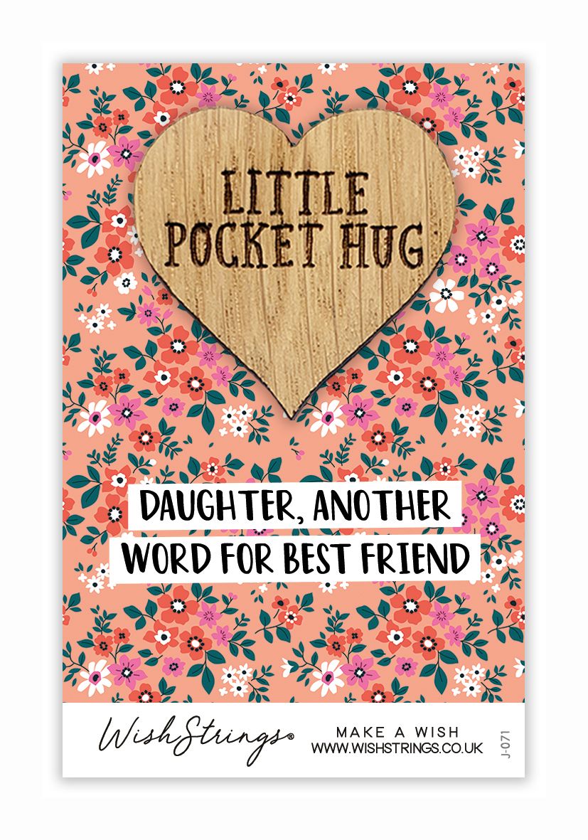 Daughter A Word For Best Friend Little Pocket Hug Wish Token