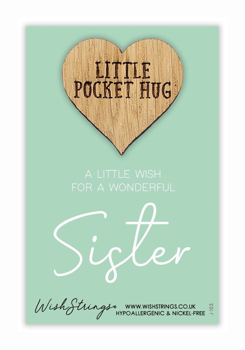 A Wonderful Sister Little Pocket Hug Wish Token