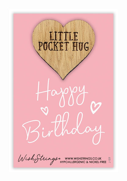 Happy Birthday Little Pocket Hug Wish Token