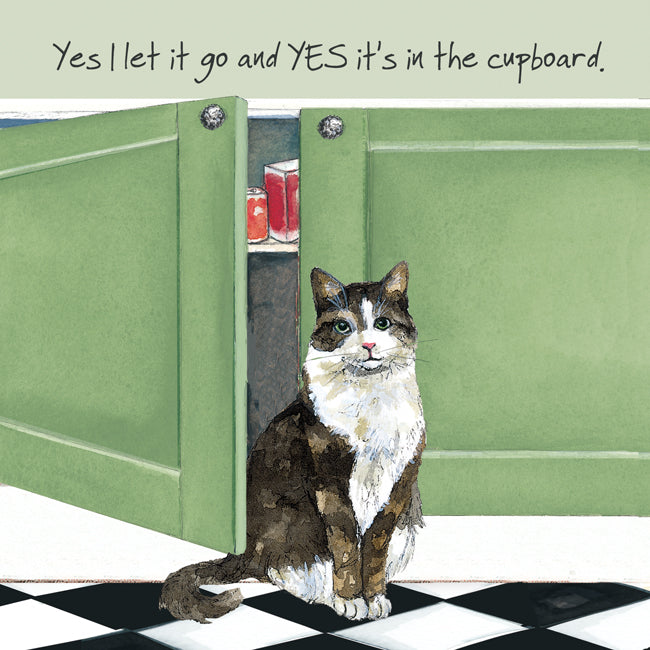 Cat Yes I Let It Go Little Dog Laughed Greeting Card