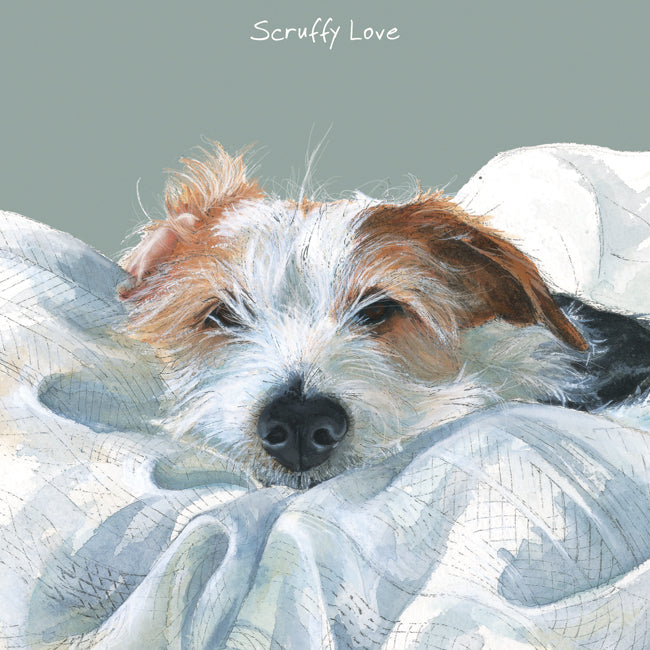 Scruffy Love Jack Russell Little Dog Laughed Greeting Card