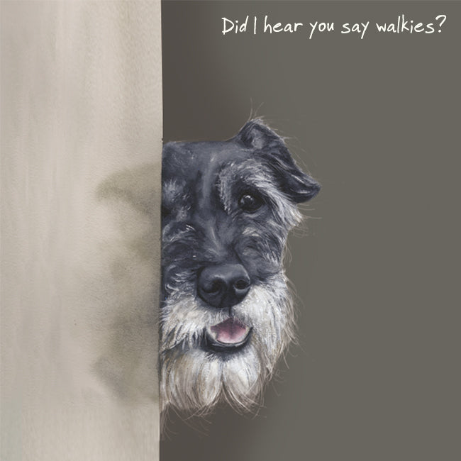 Did You Say Walkies Little Dog Laughed Greeting Card